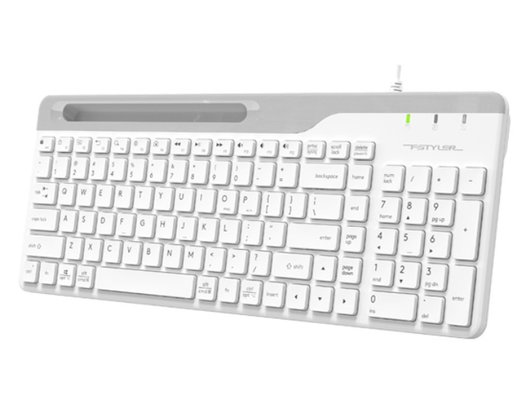 Клавиатура проводная A4Tech Fstyler FK25 белый/серый (FK25 WHITE)